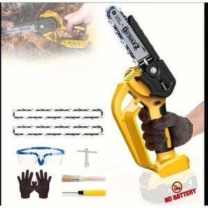 Cordless Chainsaw: 6 Inch Brushless DeWalt 20V Battery (NO BATTERY) Compatible
